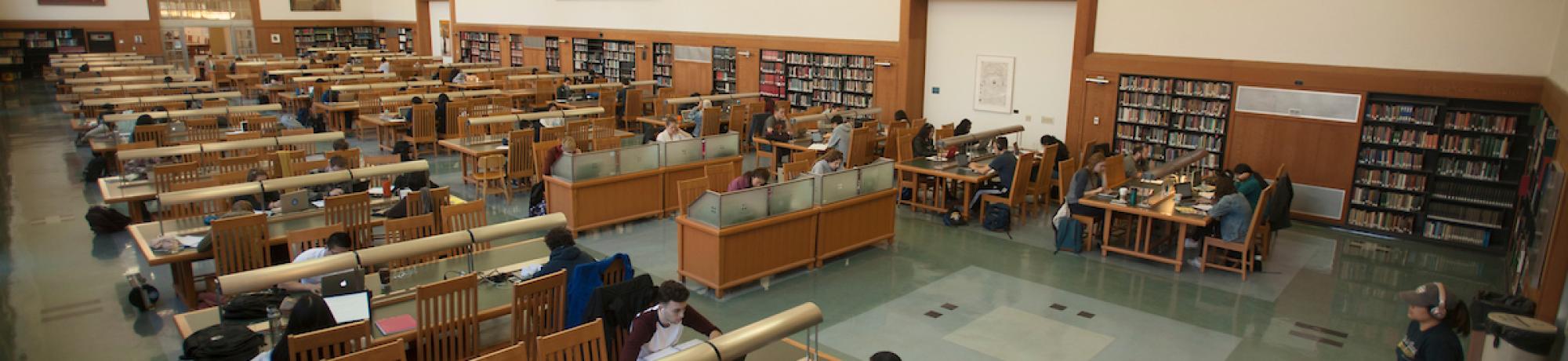 Students studying in the Library
